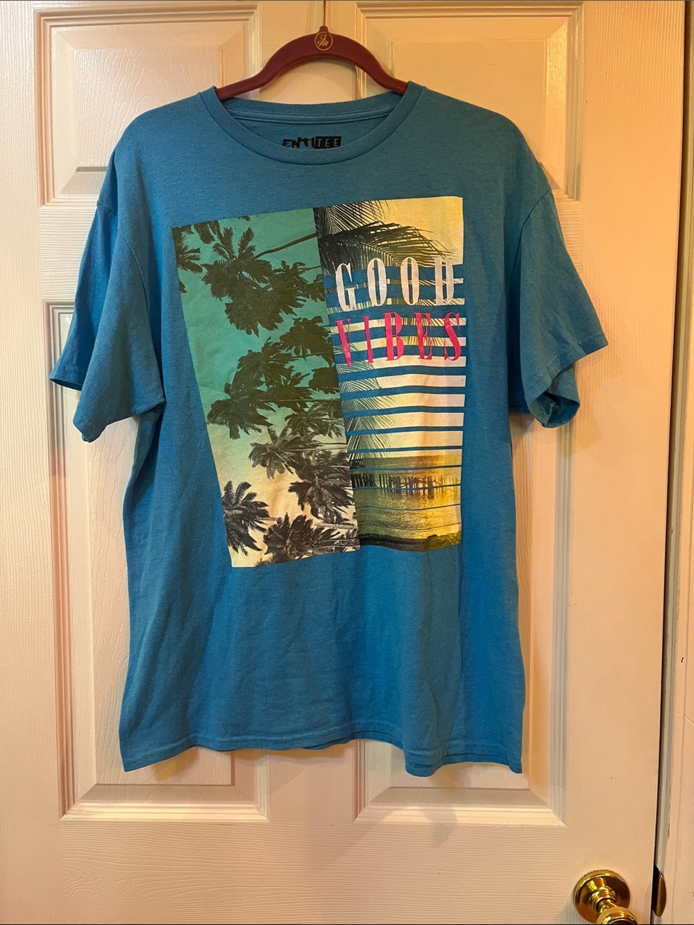 Men’s Blue 'Good Vibes' Graphic Tee